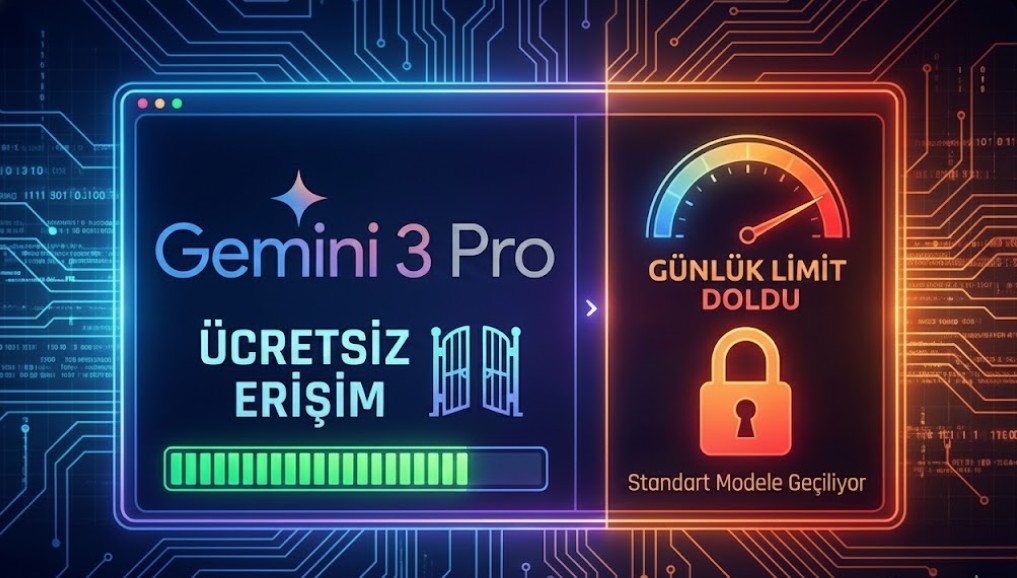 Google'ın En Yeni Yapay Zekası Gemini 3 Pro Ücretsiz Kullanımda Sınırlama Geldi 2 Google'ın En Yeni Yapay Zekası Gemini 3 Pro Ücretsiz Kullanımda Sınırlama Geldi
